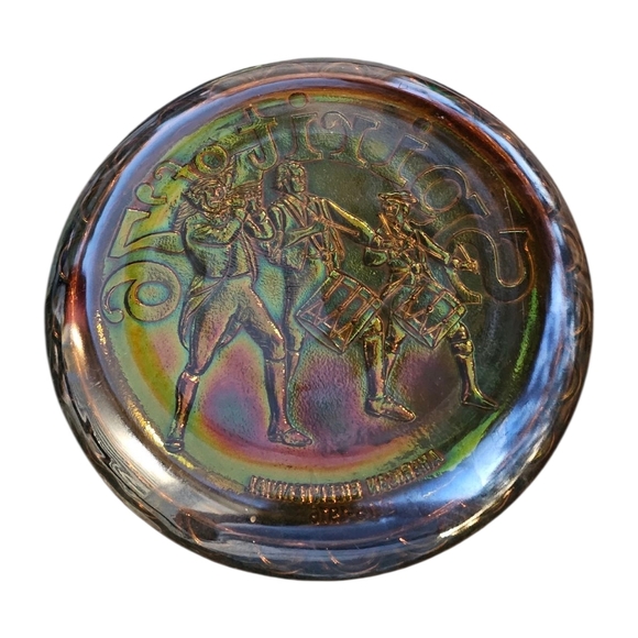 Vintage Spirit of '76 American Bicentennial 1776-1976 Iridescent 8" Glass Plate - Picture 4 of 5